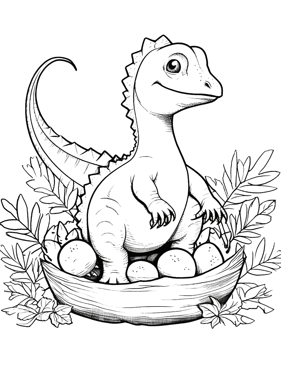 Dinosaur coloring pages free printable sheets