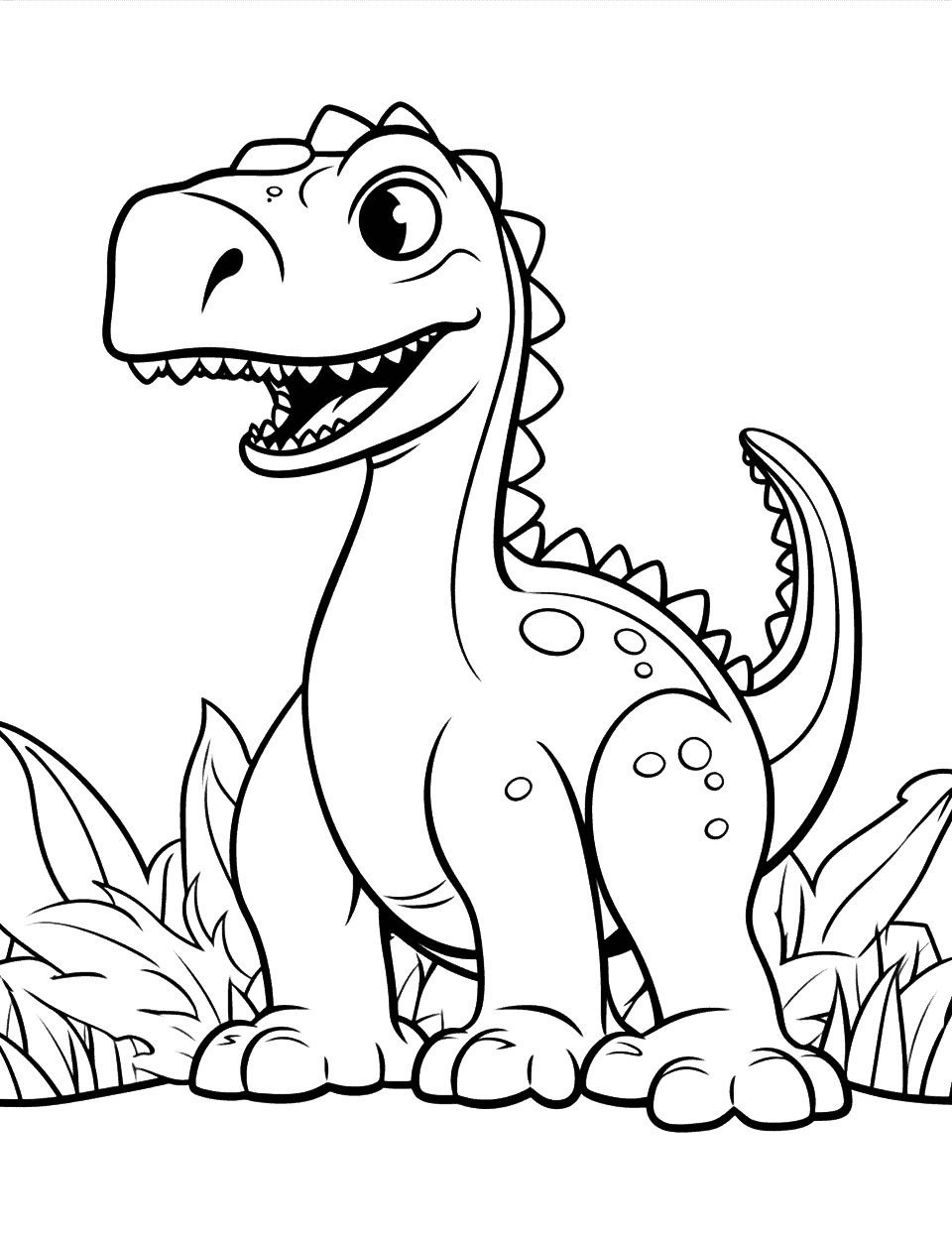 Dinosaur coloring pages free printable sheets