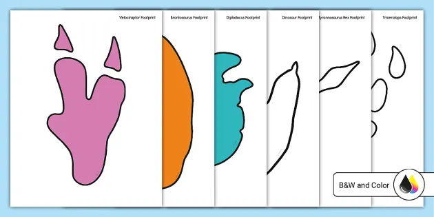 Printable dinosr footprints resources usa