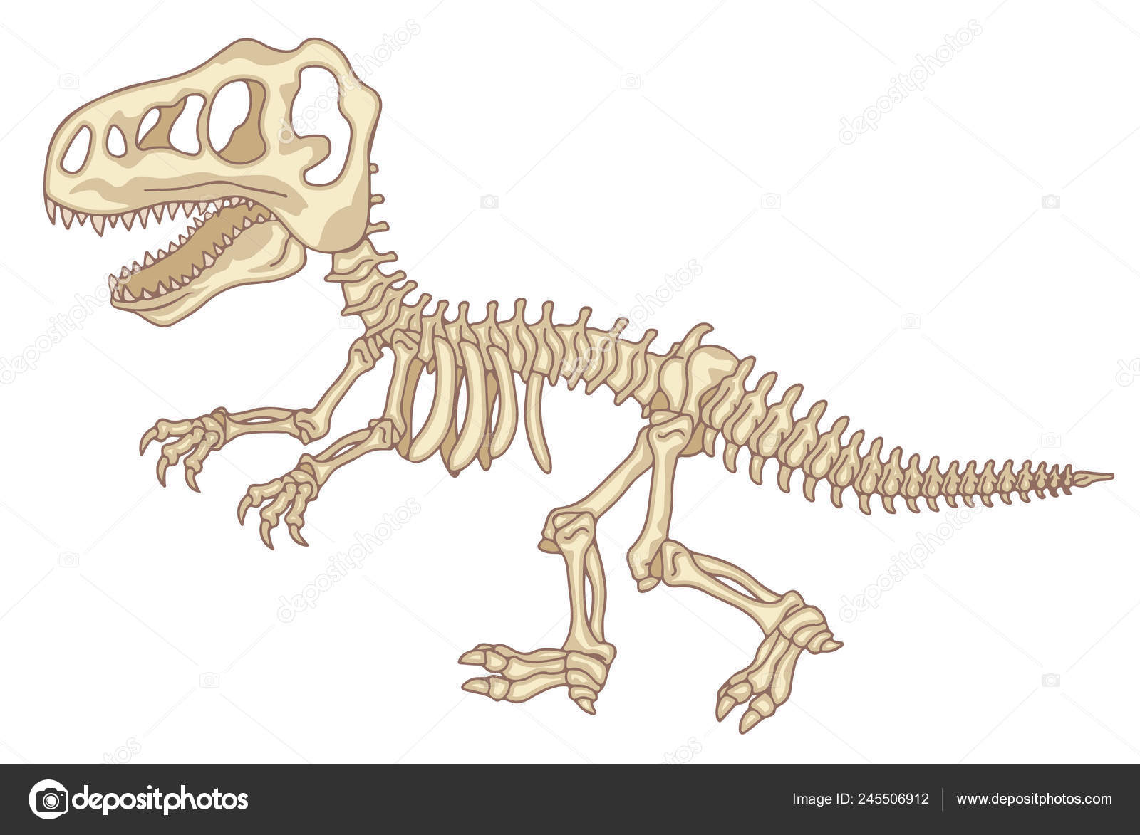 Coloring pages childrens funny animals skeleton dinosaur stock vector by amid