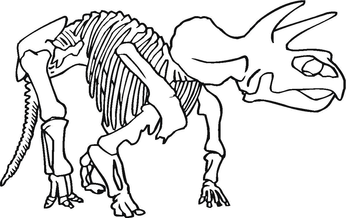 Dinosaur bones coloring pages