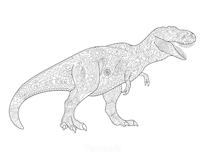 Best dinosaur coloring pages for kids adults