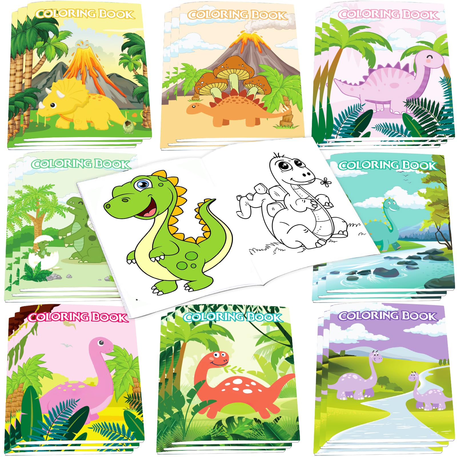 Pcs dinosaur coloring books party favormini diy drawing book set for dino arty supplies birthday gifts class activity supplies decorations toys games