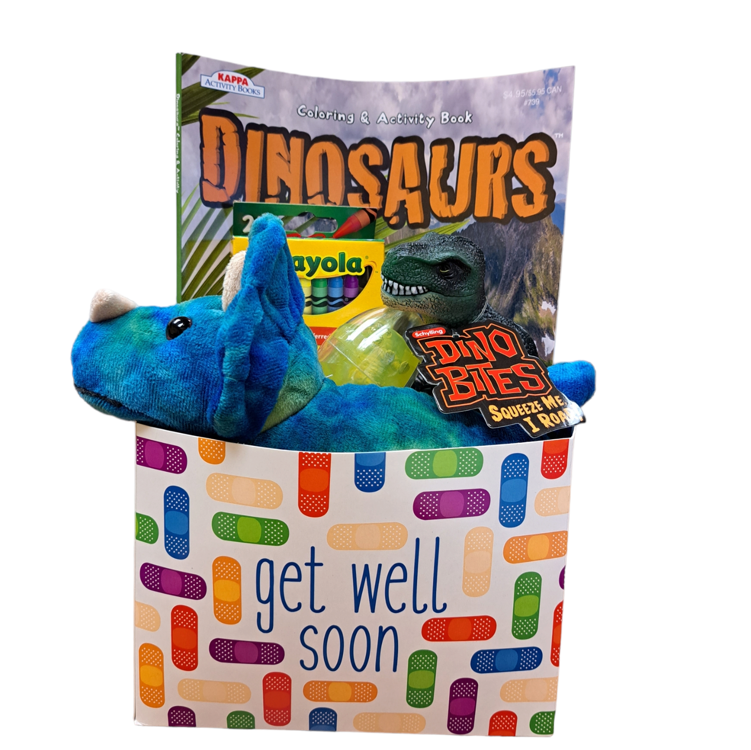 Dinosore get well box â gift shop health â des moines