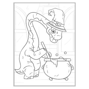 Dino halloween book kids monster coloring pages with illustrations of spooky cute dinosaurs in fun creative costumes lancing tracee b books