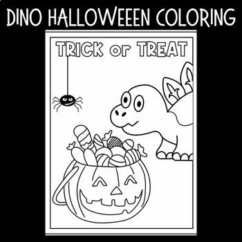Dinosaur halloween coloring coloring pages by teachers helper
