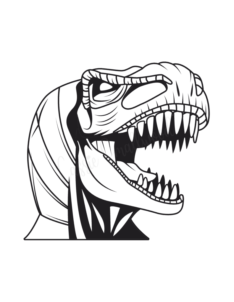 Awesome t rex coloring pages