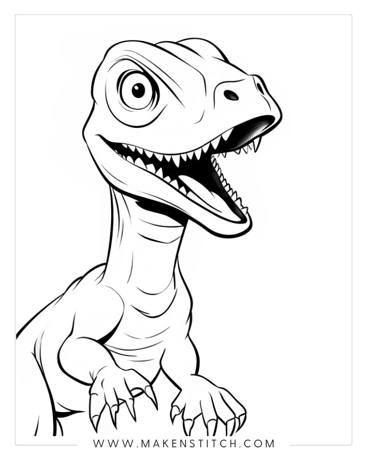 Coloring pages dinosaur theme for kids and adults