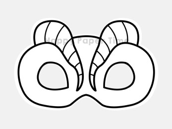 Dinosaur mask paper coloring printable