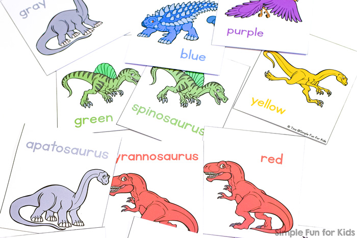 Dinosaur matching game for toddlers