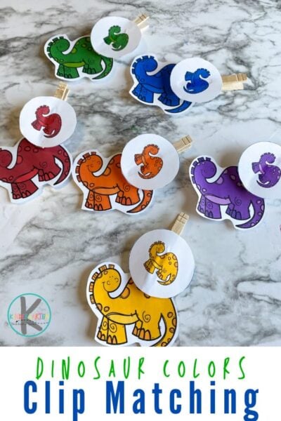 Ð dinosaur color matching activity