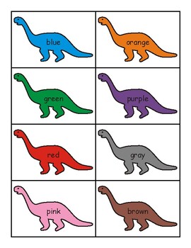 Dinosaur colors game and coloring pages by desert blossom learning