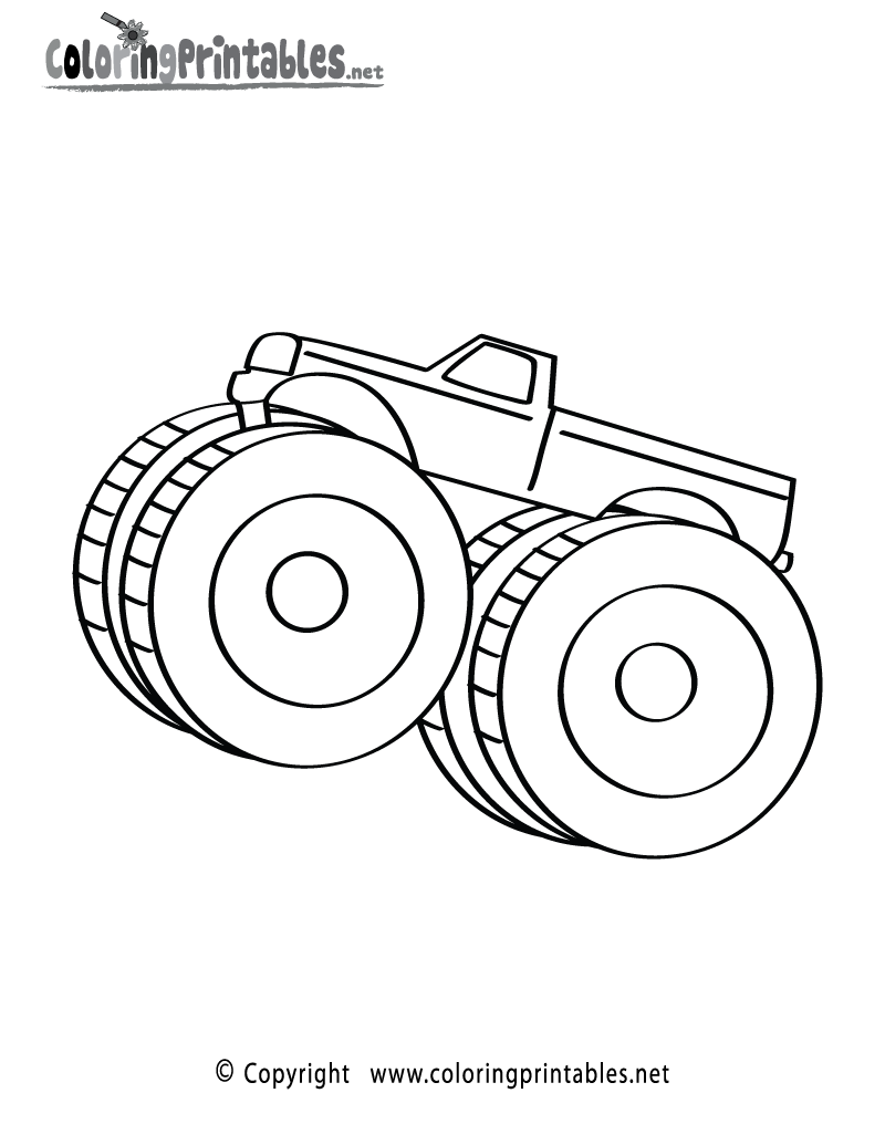 Monster truck coloring page