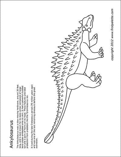 Cretaceous dinosaurs free printable templates coloring pages