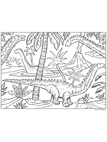 Dinosaur coloring page â diplodocus â tims printables