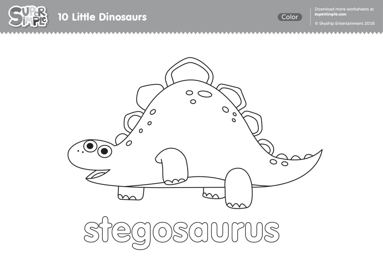 Little dinosaurs coloring pages