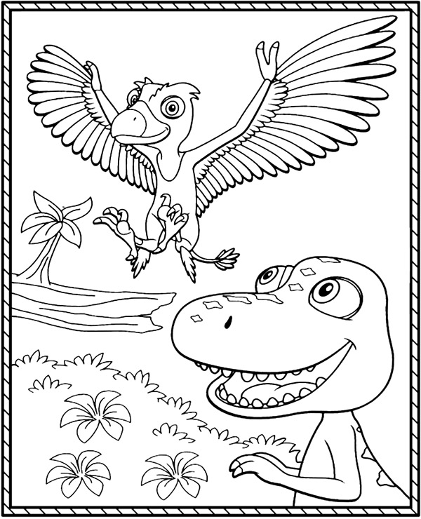 Printable dinosaur coloring sheet