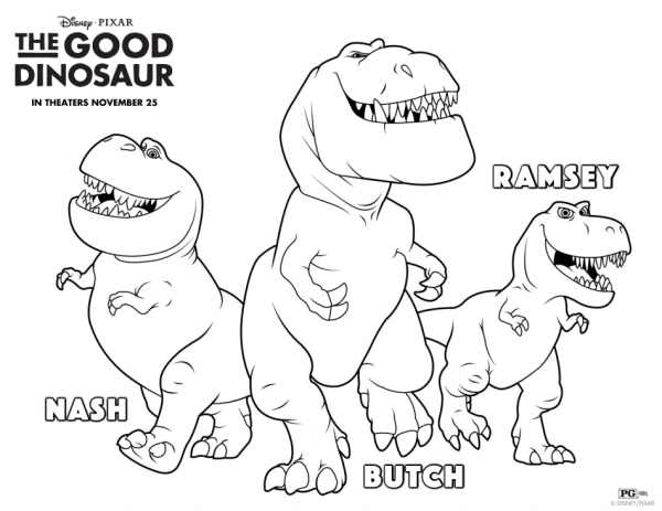 The good dinosaur pumpkin stencil activity sheets