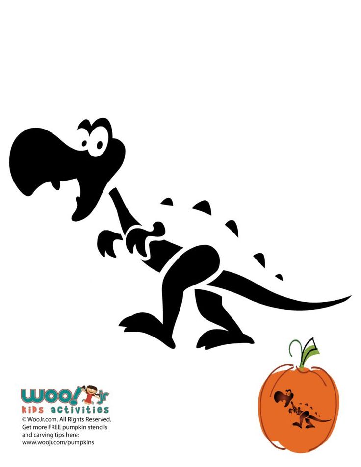 Dinosaur pumpkin stencils for kids woo jr printable activities