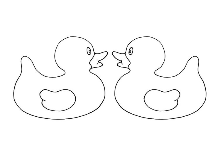 Coloring page rubber ducks
