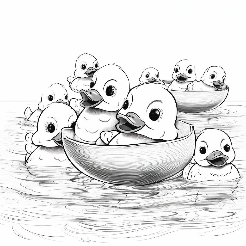 Rubber duckies coloring pages