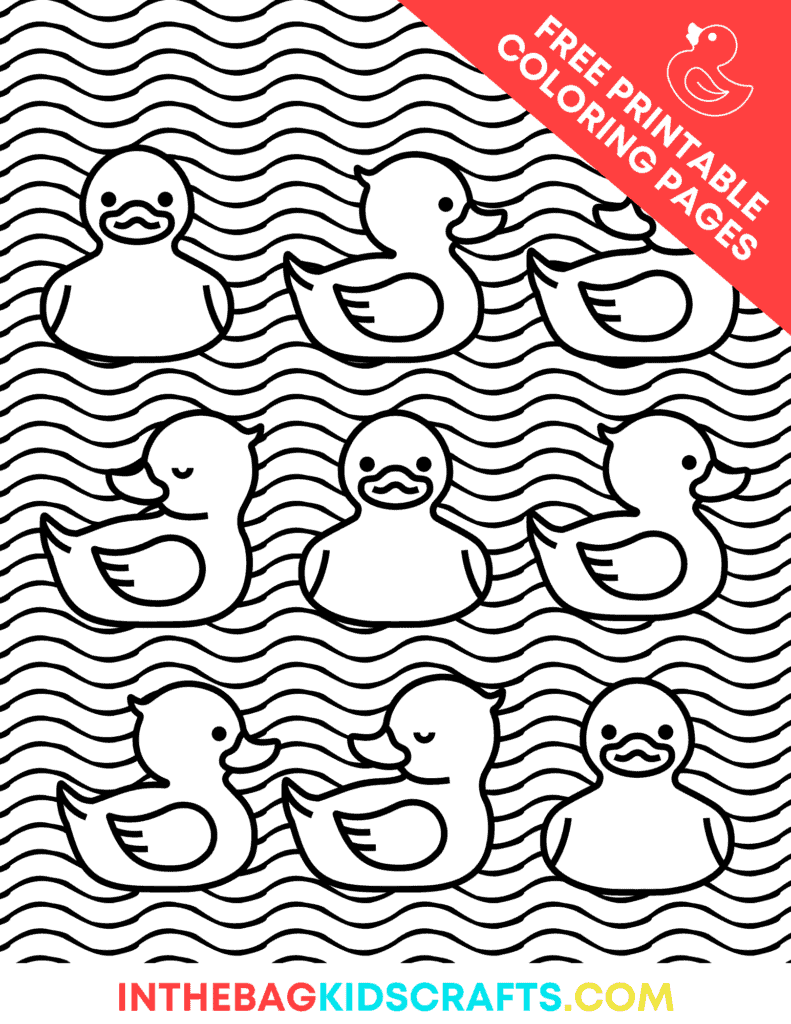 Duck coloring pages free printables â in the bag kids crafts