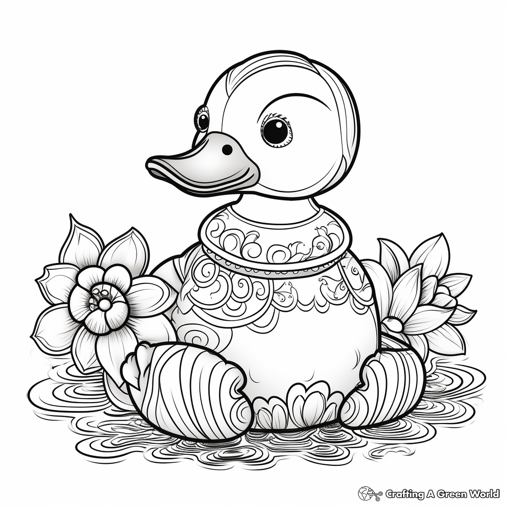 Rubber duck coloring pages