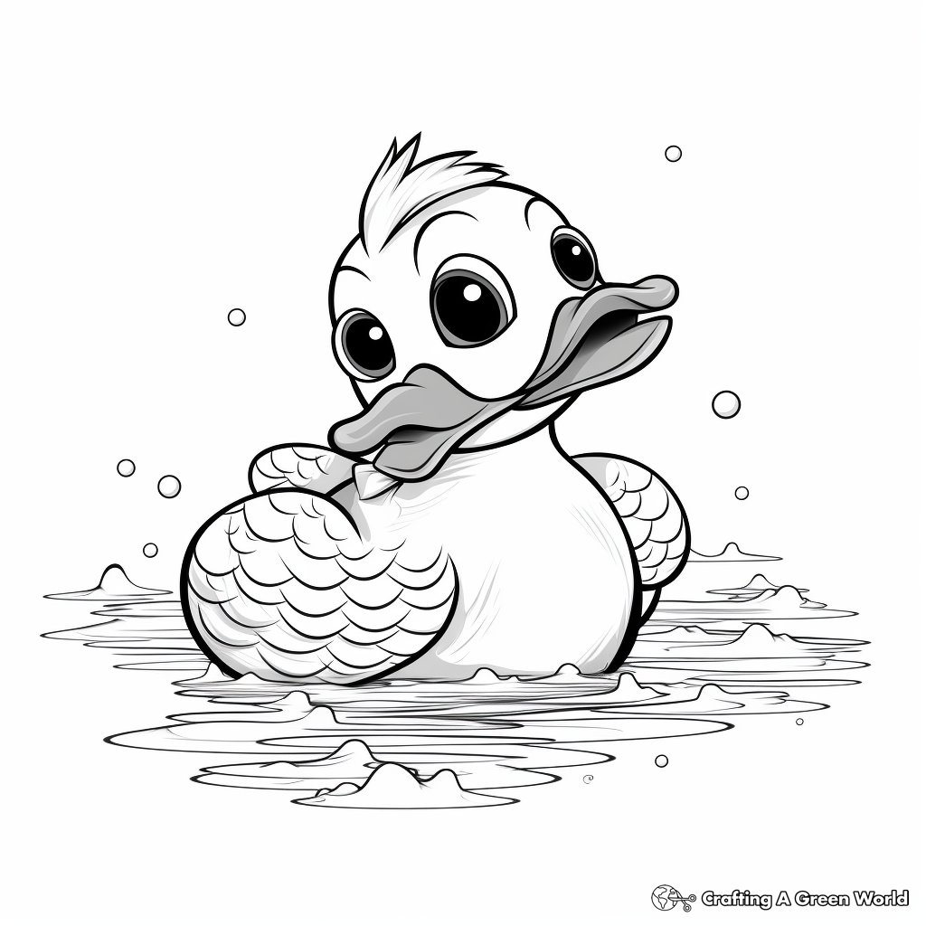 Rubber duck coloring pages