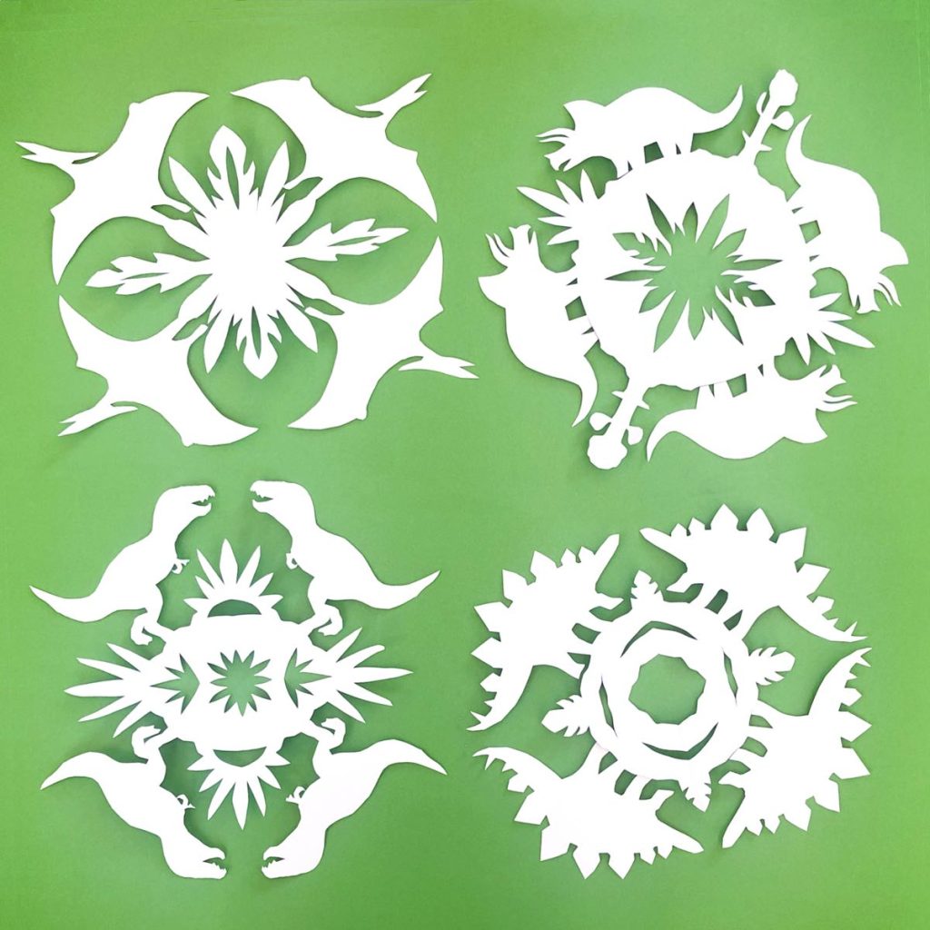 Dinosaur snowflake templates be creative today â