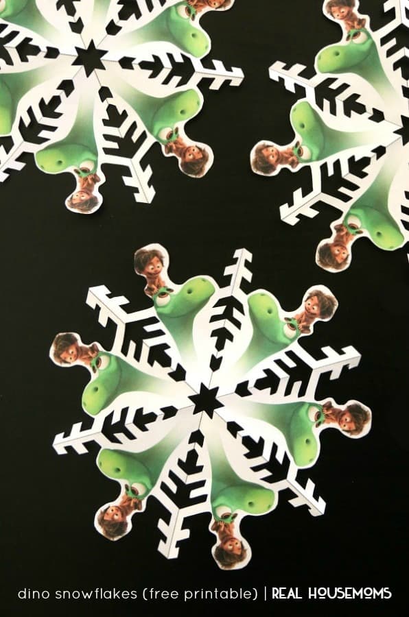 Dino snowflakes free printable â real housemoms