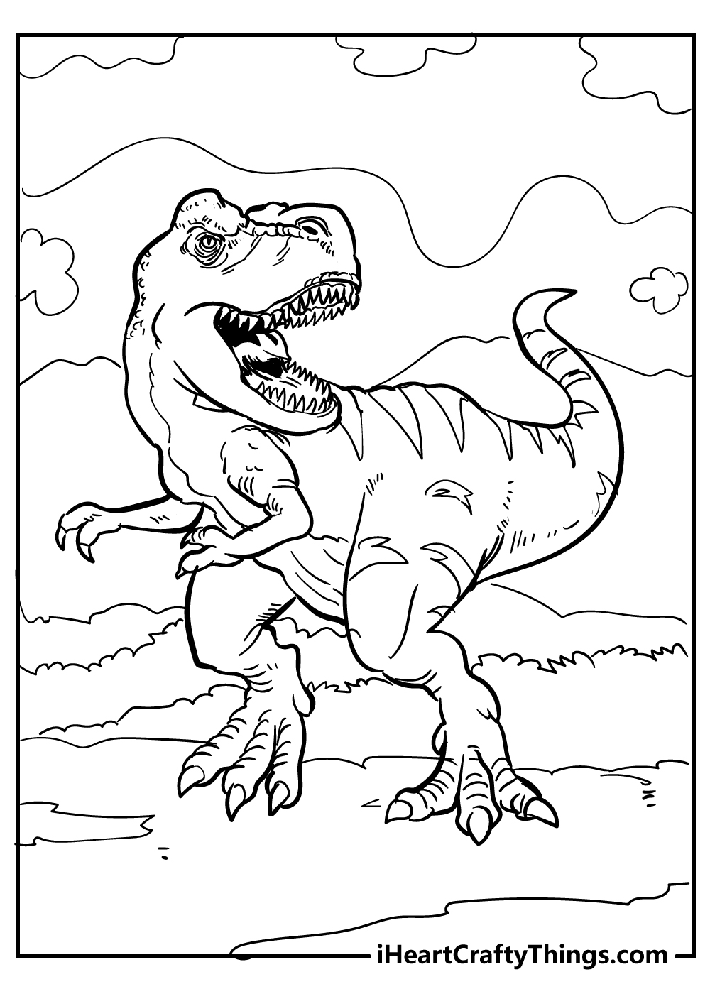 Tyrannosaurus coloring pages free printables