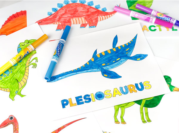 Printable dinosaur coloring pages for kids