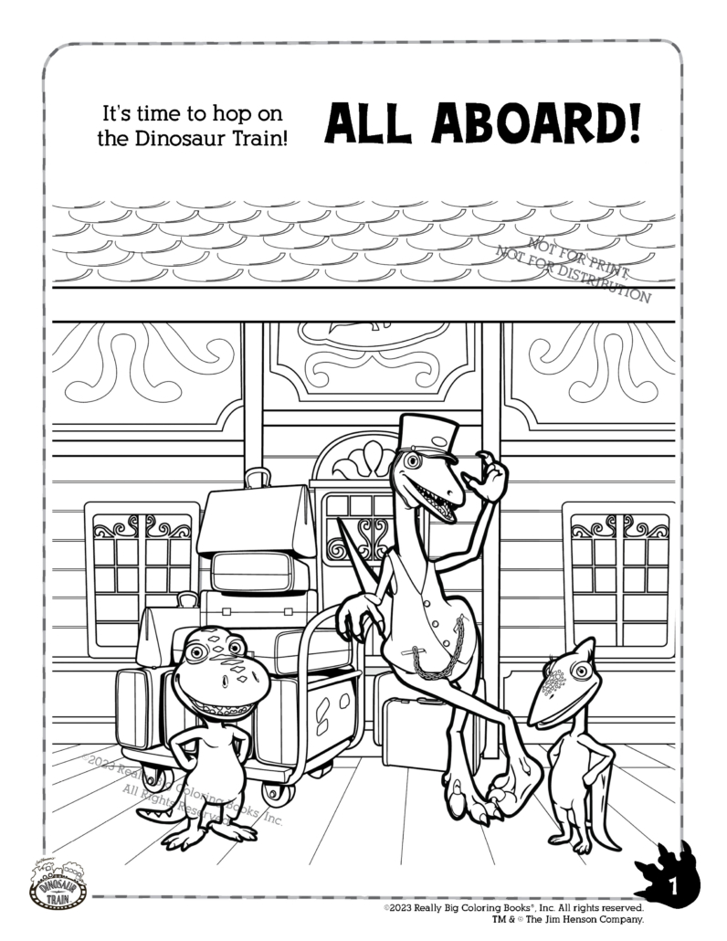 Dinosaur train imprint coloring book