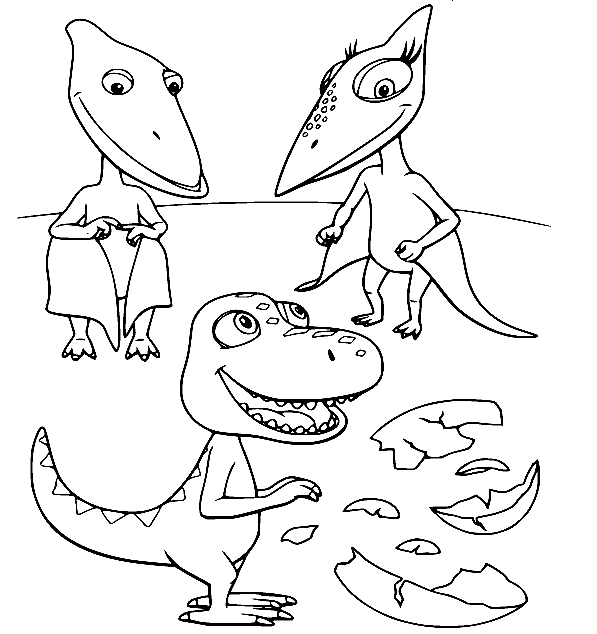 Dinosaur train coloring pages printable for free download