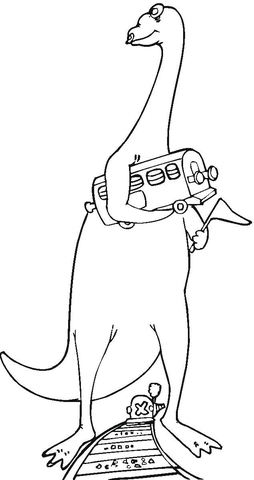 Dinosaur train coloring page free printable coloring pages