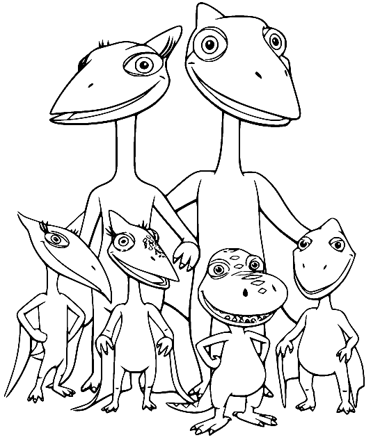 Dinosaur train coloring pages printable for free download