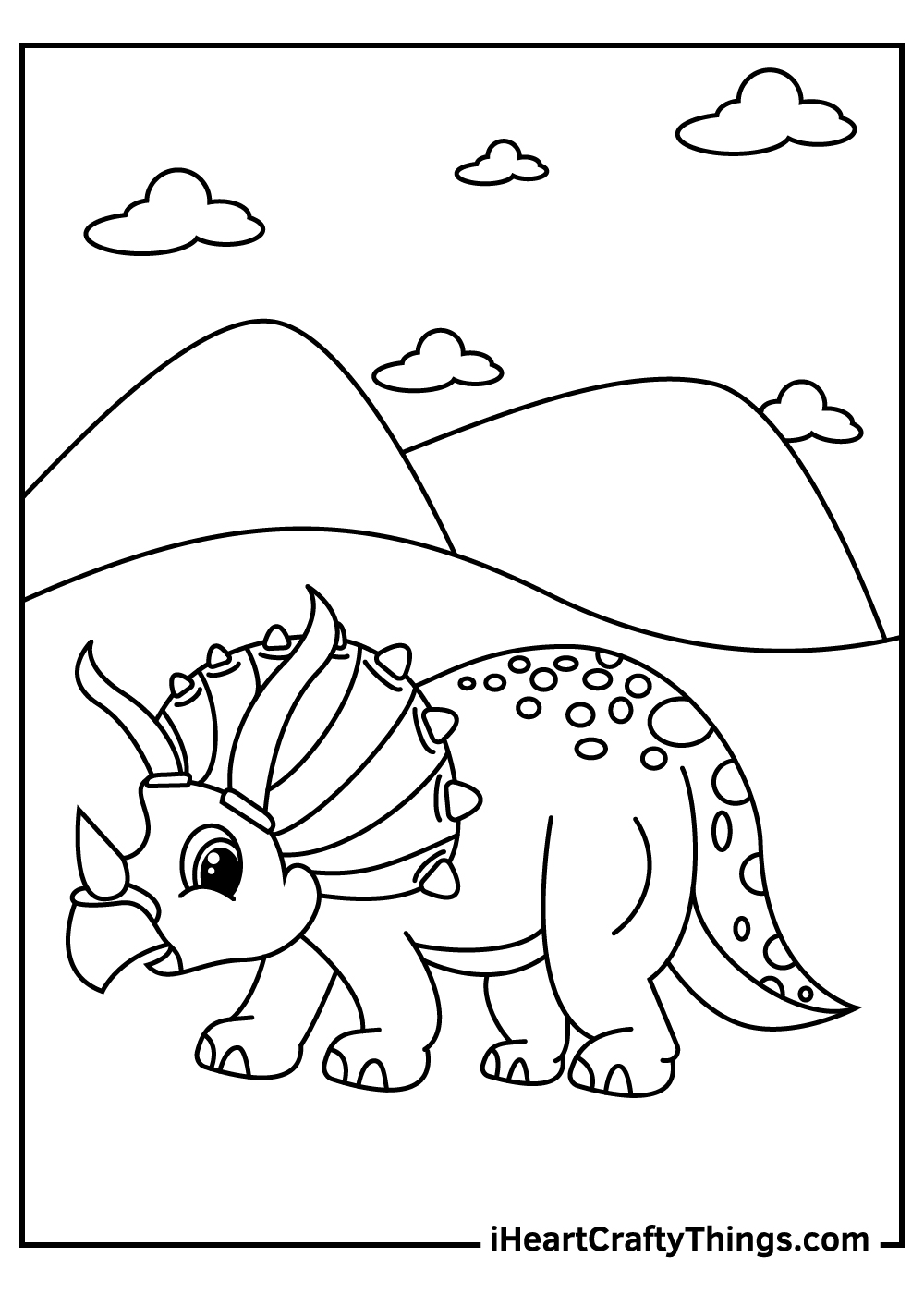 Triceratops coloring pages free printables