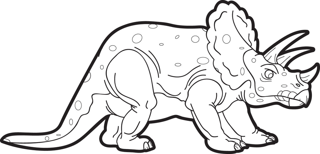 Printable triceratops coloring page for kids â