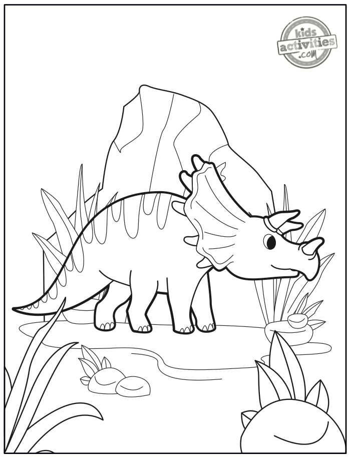Triceratops dinosaur coloring pages for kids kids activities blog