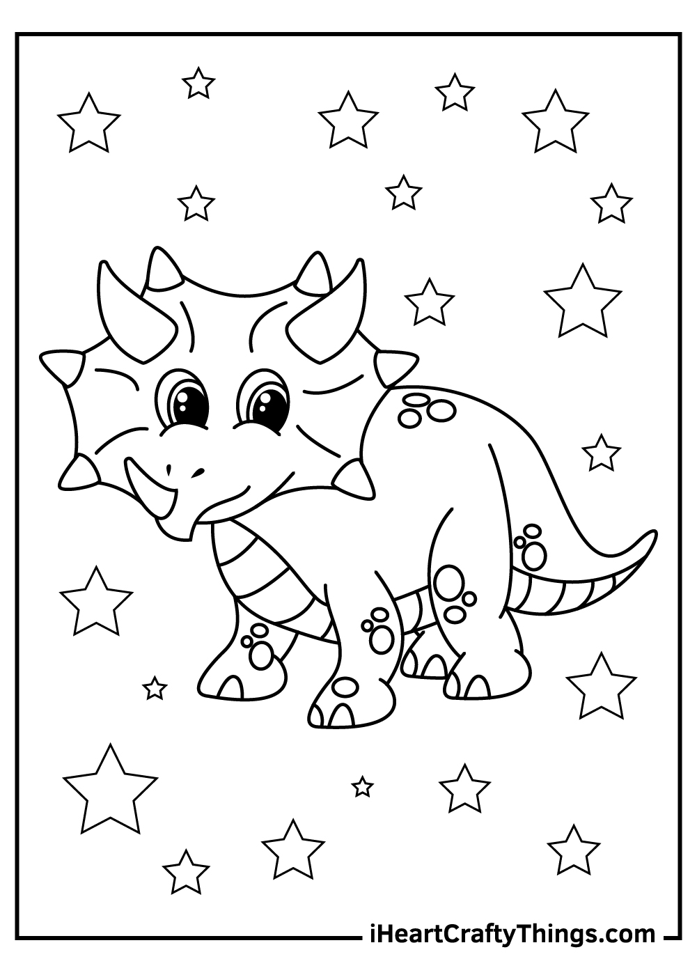 Triceratops coloring pages free printables