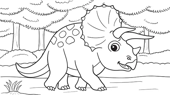 Triceratops coloring pages for kids free pdfs