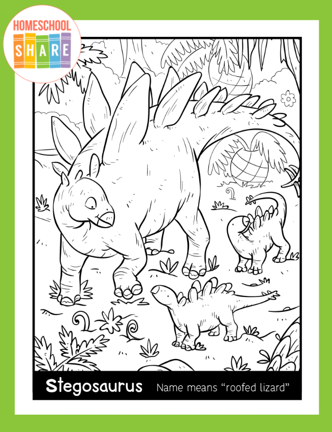 Free dinosaur coloring pages for kids