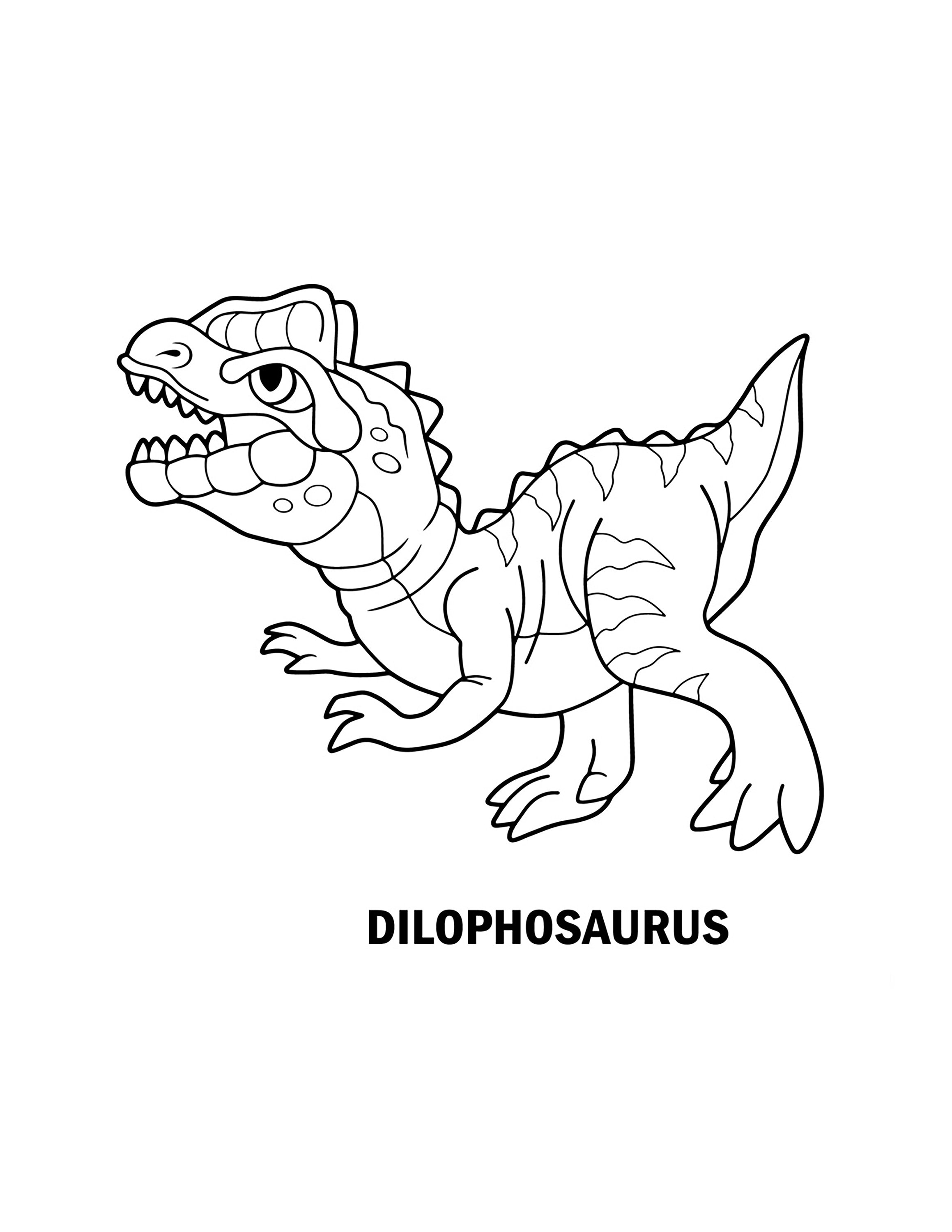 Printable dinosaurs with names coloring pages instant download