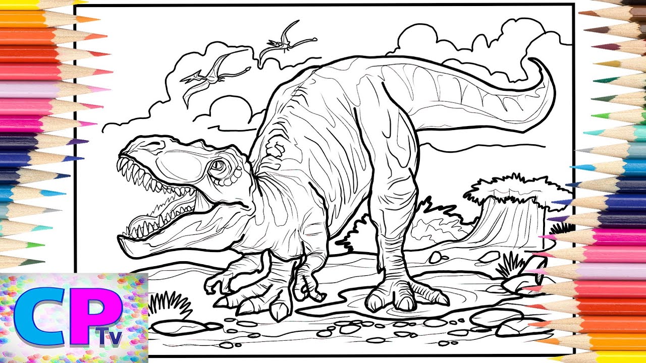 Tyrannosaurus rex coloring pagesworld of dinosaurselektronoia