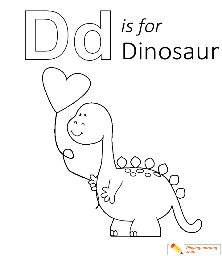 D is for dinosaur coloring page free d is for dinosaur coloring page