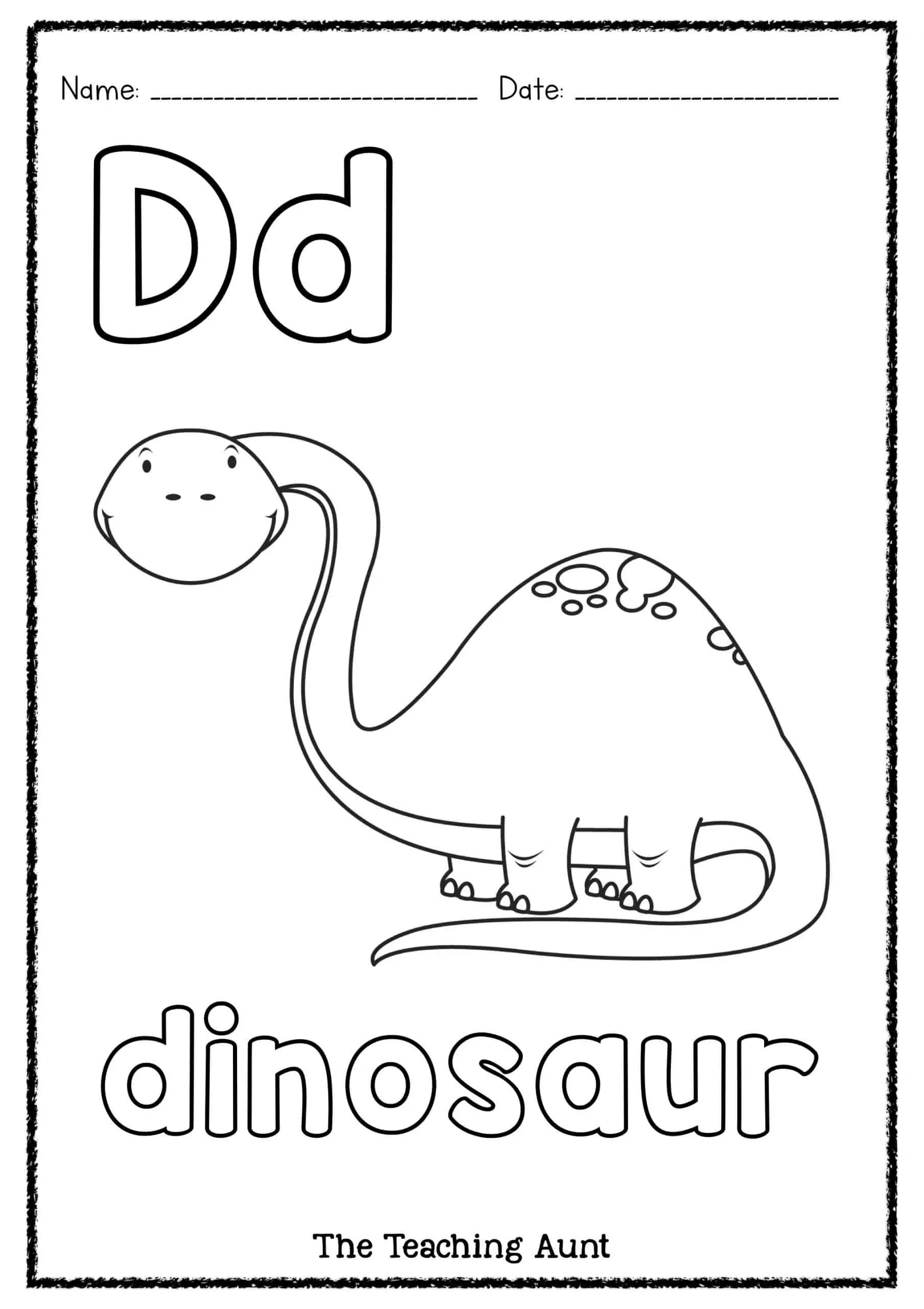 D is for dinosaur art and craft