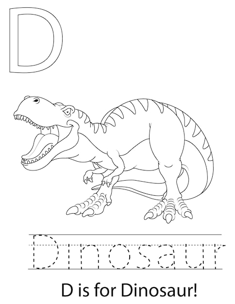 Premium vector best dinosaur coloring pages for kids adults