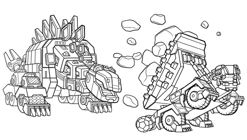 Coloring page dinotrux ton