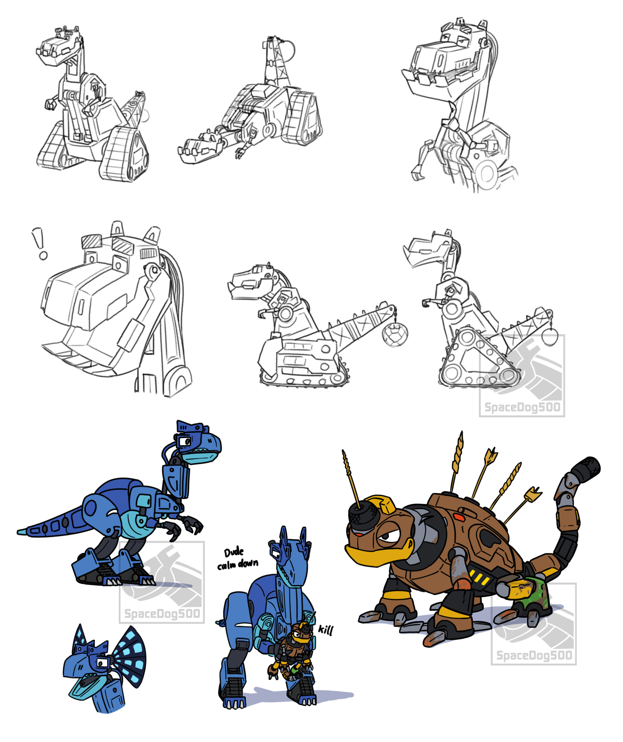 Dinotrux ocs by spacedog on