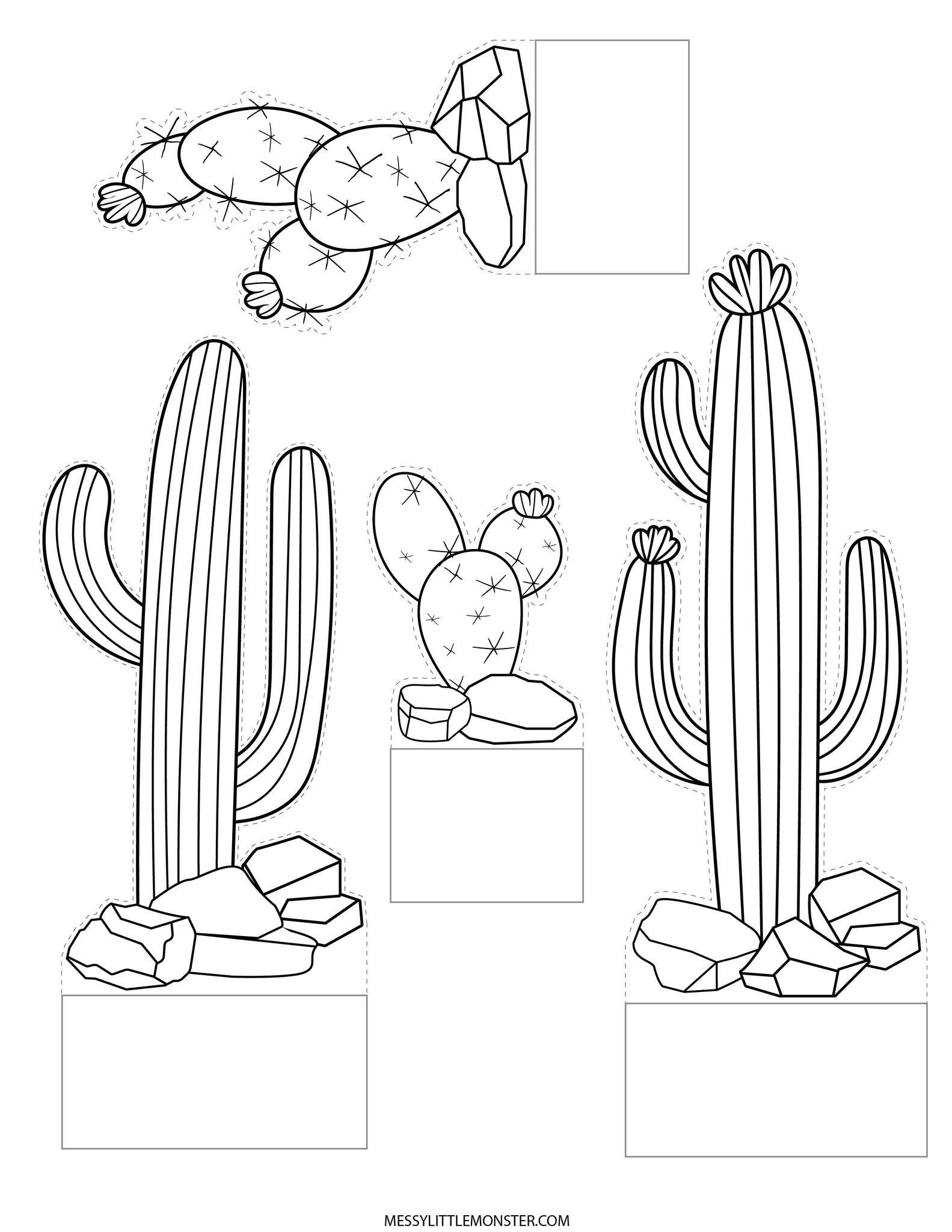 Desert diorama printables â messy little monster shop